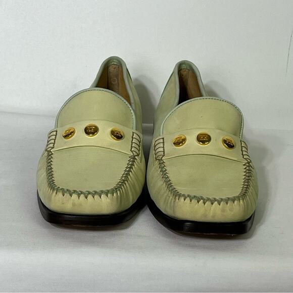 ESCADA Genuine Leather Hand Sewn Moccasin Loafers Size 7.5 - Picture 3 of 11